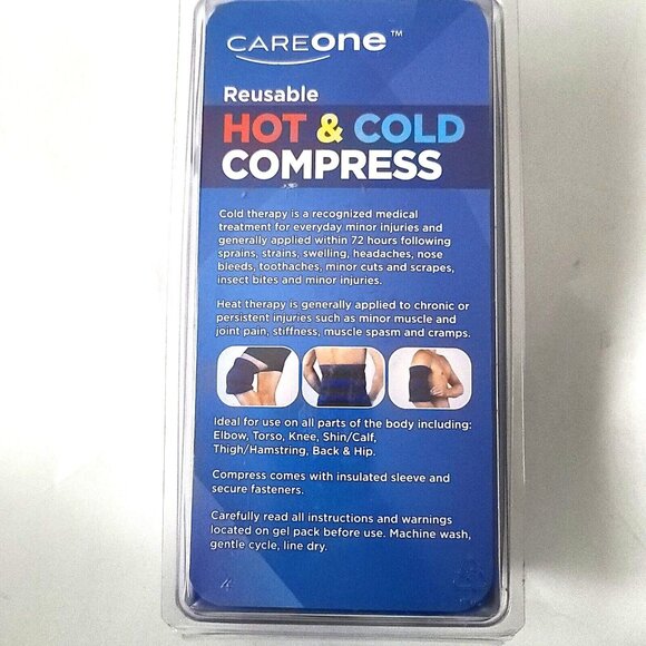 Care One Reusable Hot/Cold Large Universal Compress Wrap 10"x15" Back Knee NEW - Picture 2 of 8